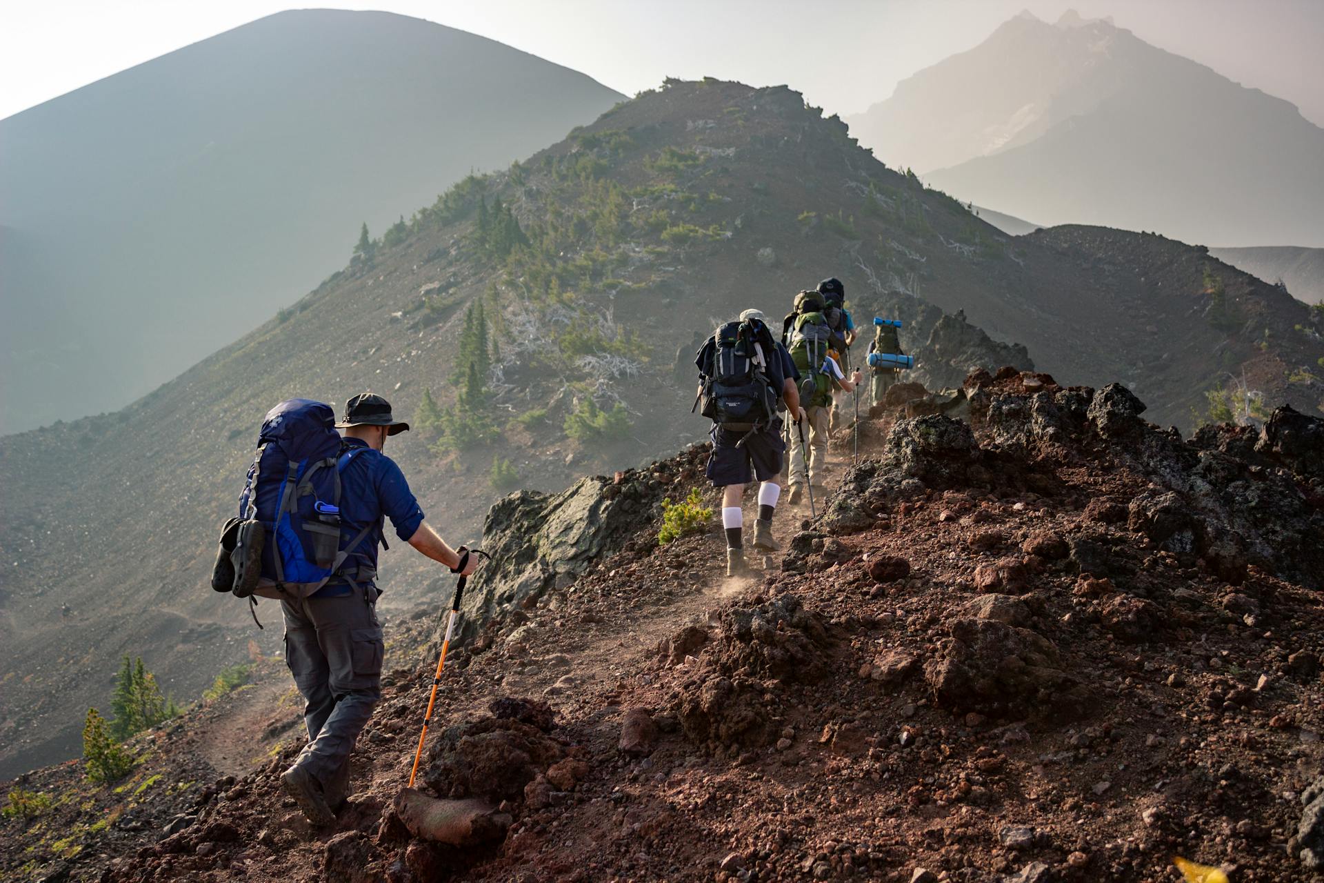 Scenic view from McKenzie Bridge mountain peaks in Oregon, ideal for guided or unguided hiking vacations and tours.